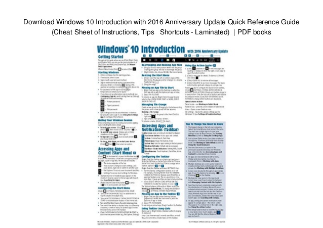 Windows 10 quick reference pdf file